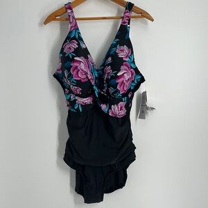 Maxine of Hollywood Tummy Control One Piece Bathing Suit Swimsuit